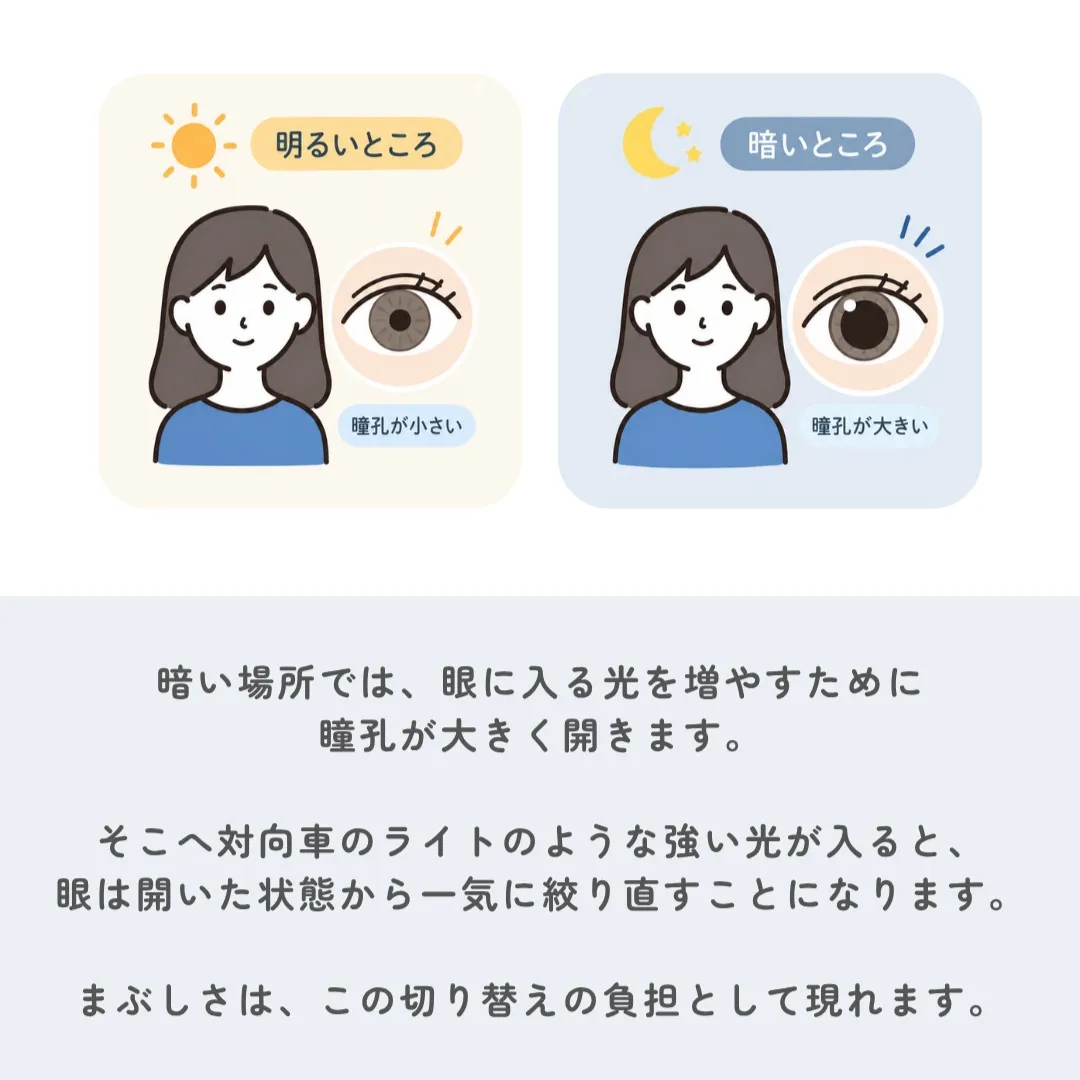 対向車のライトが、まぶしく感じる方🚗