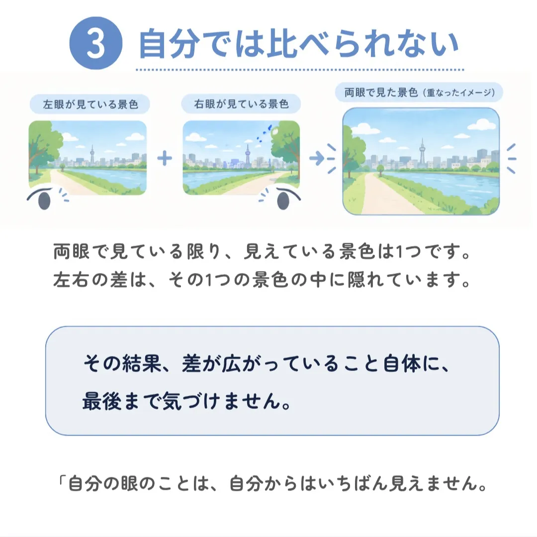手に利き手があるように、眼にも主に使う側があります⚠️